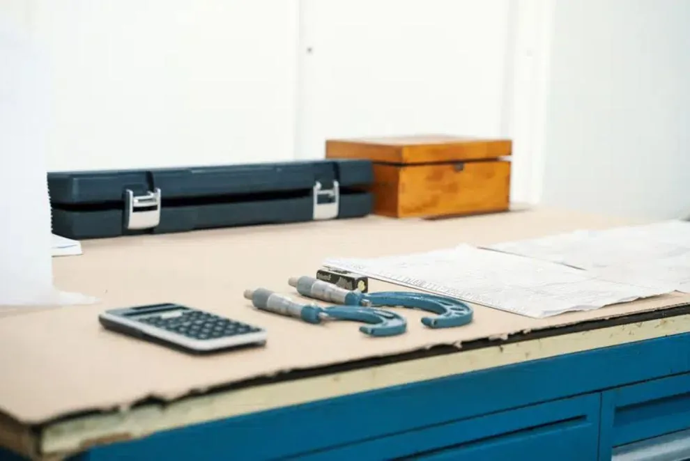 Precision micrometers and measuring instruments used for quality control at United Broach Company